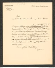 k.k. naturhistorisches Hofmuseum, Intendanzakten 1885-1896 (Hauer), Aktenzahl Z.714/1890, Seite 1